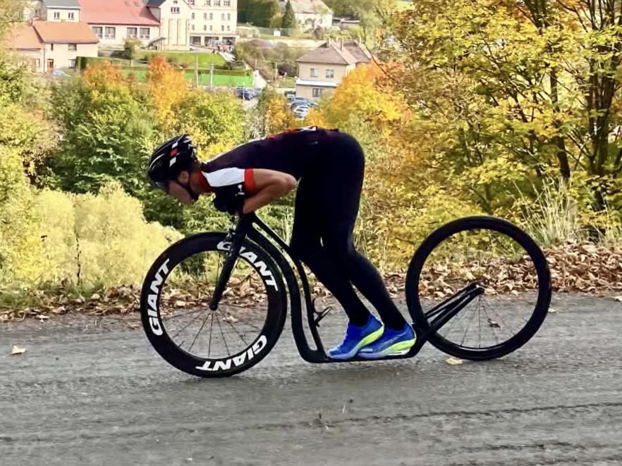 Vítěz Filip Krečmer na trati